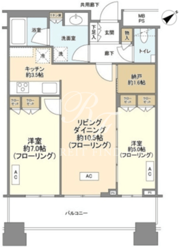 ル・サンク大崎ウィズタワー 1508 間取り図