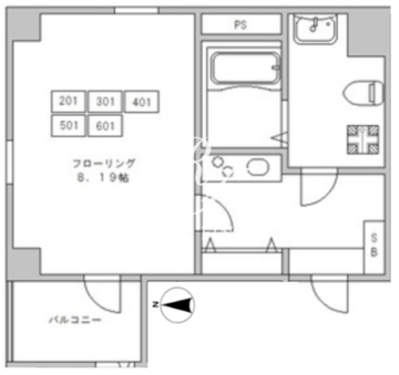 アーバンステージ錦糸町2 501 間取り図