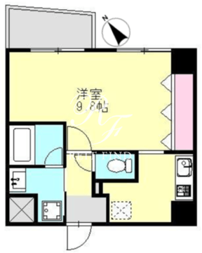 クレストレジデンス品川 B-307 間取り図