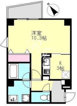 クレストレジデンス品川 B-208 間取り図