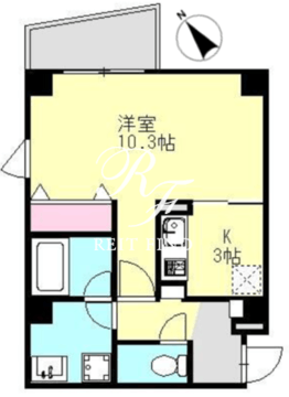 クレストレジデンス品川 B-408 間取り図