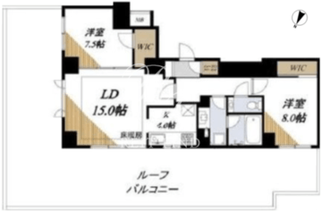 グランドヒルズ目黒一丁目 5F 間取り図