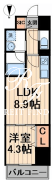 ラベルジュー錦糸町 705 間取り図