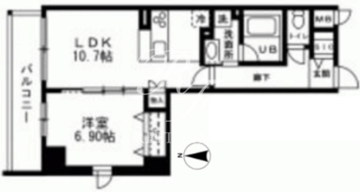 ラベルジュー錦糸町 805 間取り図