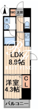 ラベルジュー錦糸町 601 間取り図