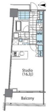 コンフォリア新宿イーストサイドタワー 307 間取り図