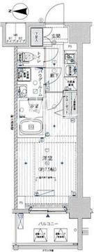メインステージ浅草入谷2 1105 間取り図