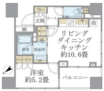 パークタワー高輪 1201 間取り図