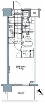 パークハビオ赤坂 207 間取り図