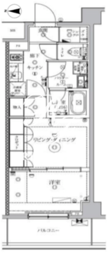 クリアルプレミア明大前 302 間取り図