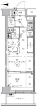 クリアルプレミア明大前 208 間取り図