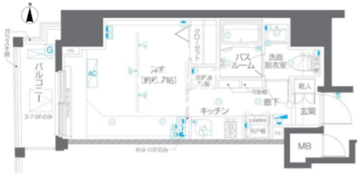 ズーム白金台 601 間取り図