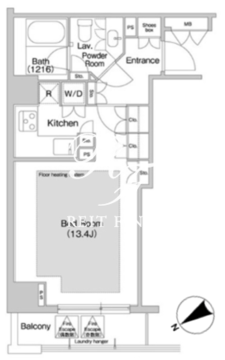 コンフォリア日本橋人形町イースト 1007 間取り図