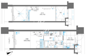 ズーム麻布十番 605 間取り図