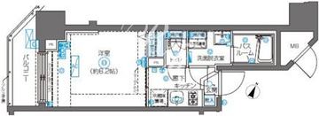 ズーム新宿南ファースト 1-602 間取り図