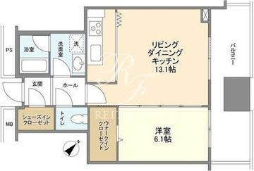 リガーレ日本橋人形町 3502 間取り図