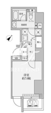 リヴシティ赤坂 601 間取り図