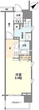 クリオ五反田 405 間取り図