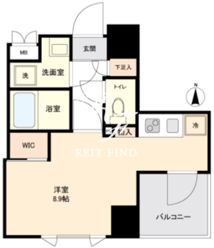 ライブカーサ押上 802 間取り図