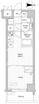 ハーモニーレジデンス東京大島ザ・ガーデン 206 間取り図