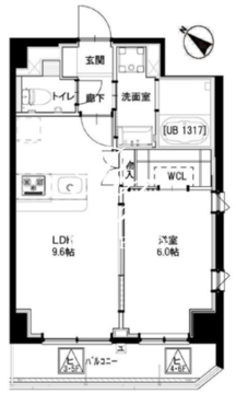 グリーンフォート河田 405 間取り図