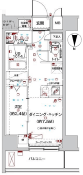 スパシエルクス亀戸 201 間取り図
