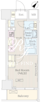 ケルスコート笹塚 505 間取り図