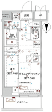 スパシエルクス亀戸 902 間取り図