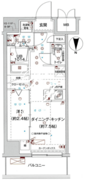 スパシエルクス亀戸 702 間取り図