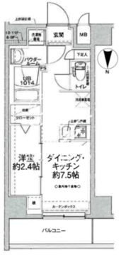 スパシエルクス亀戸 401 間取り図