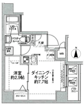 スパシエルクス亀戸 304 間取り図