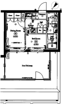 アークマーク三軒茶屋 404 間取り図