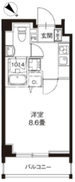 レオーネ錦糸町2 203 間取り図