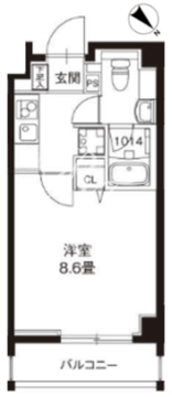 レオーネ錦糸町2 204 間取り図