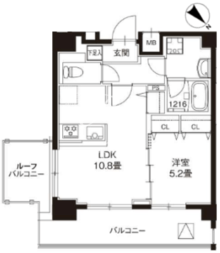 レオーネ錦糸町2 701 間取り図