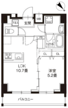 レオーネ錦糸町2 302 間取り図