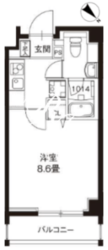 レオーネ錦糸町2 703 間取り図