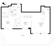 ルネサンス松濤プレミアムコート 102 間取り図
