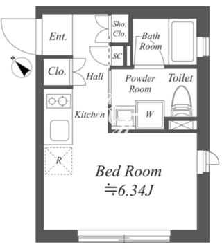 ファーレ大塚 1-302 間取り図