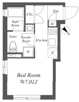 ファーレ大塚 1-402 間取り図
