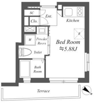 ファーレ大塚 2-101 間取り図