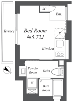 ファーレ大塚 2-102 間取り図