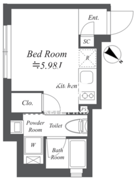 ファーレ大塚 2-402 間取り図
