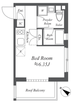 ファーレ大塚 2-403 間取り図