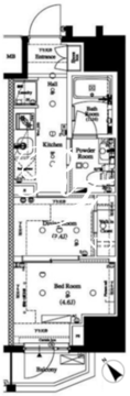 アークマーク水天宮前1 704 間取り図