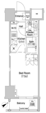 コンフォリア浅草橋 1109 間取り図