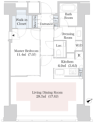 セントラルパークタワー・ラ・トゥール新宿 3315 間取り図