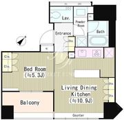 パークリュクス西麻布 1102 間取り図
