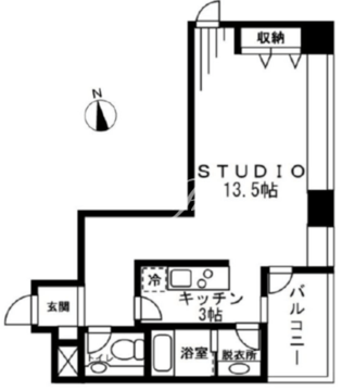 レジディアタワー麻布十番 1301 間取り図
