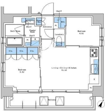 ブラウ戸越銀座スカイ 1103 間取り図